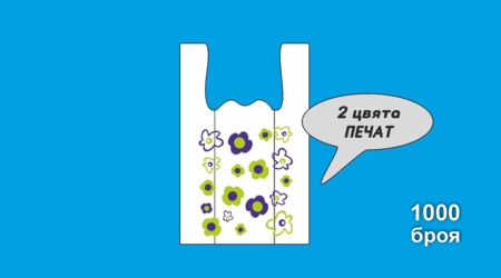 Чанти тип Потник „Пролетни цветя“ /HDPE/