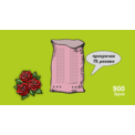 Bags for collecting rose blossoms, 56x90 cm, 110 µ, 900 pieces /RE-LDPE/ 1% pink foil