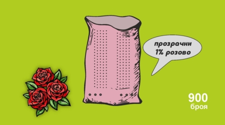 Bags for collecting rose blossoms, 56x90 cm, 110 µ, 900 pieces /RE-LDPE/ 1% pink foil