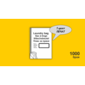 Polyethylene laundry bags for hotels with the inscription 1+0 color /LDPE/